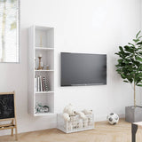 800261 Book Cabinet/TV Cabinet White 143x30x36 cm