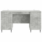 Desk with Door Concrete Grey 142.5 x 50 x 75 cm Engineered Wood 3414588
