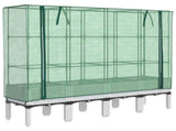 Raised Bed with Greenhouse Cover Rattan Look 160x40x140 cm 4015849