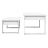 Coffee Table Set 2 pcs White Engineered Wood 8000132