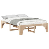 Bed Frame Brown 160 x 200 cm Solid Pine Wood 872980