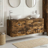 Bathroom Cabinet Set 3 pcs Smoked Oak 49.5 x 41 x 64.5 cm 3405815