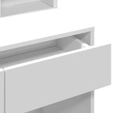 Dressing Table with LED White 80x41x144.5 cm 848178