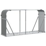 Log Holder Light Grey 180x45x100 cm Galvanised Steel 364554