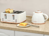 Kettle and Toaster Sets, 3000W 1.7L Rapid Boil Kettle & 4 Slice Toaster with 7 Browning Controls, T3398P343617