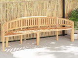 Garden Bench Natural Teak Solid Teak Wood Large Durable 310495
