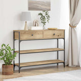 Console Table Artisan Oak 100 x 25 x 75 cm Engineered Wood 863512