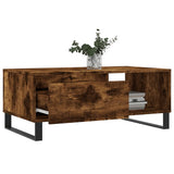 Coffee Table Smoked Oak 90x50x36.5 cm Engineered Wood 830577