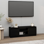 ZNTS TV Cabinet with Door Black 102x30x36 cm 823351