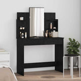 Dressing Table with Mirror Black Oak 96 x 39 x 142 cm 872031