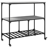 Kitchen Trolley Grey Sonoma 100x50x95 cm Engineered Wood 842309