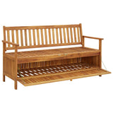 Storage Bench Natural wood Solid Acacia Wood Medium Storage Bench 310280