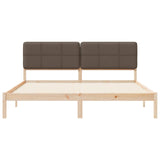 Bed Frame with Upholstered Headboard Taupe 180 x 200 cm 877962