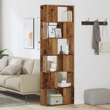 Book Cabinet/Room Divider Old Wood 60x24x186 cm 856730