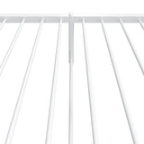 Metal Bed Frame without Mattress with Footboard White 90x190cm 350941