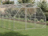 Chicken Run 2.5x10x2.25 m Galvanised Steel 3328519