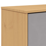 Shoe Cabinet OLDEN Grey and Brown 55x35x120cm Solid Wood Pine 358619