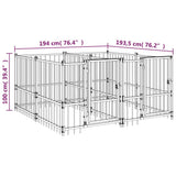 Outdoor Dog Kennel Steel 3.75 m 3124579