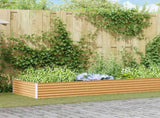 Garden Raised Bed 970 x 100 x 36 cm Galvanised Steel 42017365