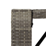 5 Piece Garden Bar Set with Cushions Grey Poly Rattan 3203943