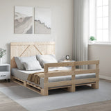 Bed Frame without Mattress with Headboard 160x200 cm Solid Wood 3281559