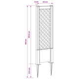 Trellis with Spike Grey 43 x 6 x 165 cm PP 42041741