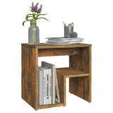 Bed Cabinets 2 pcs Smoked Oak 40x30x40 cm Engineered Wood 815178