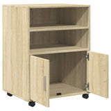 Rolling Cabinet Sonoma Oak 60x48x81 cm Engineered Wood 853166