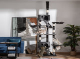 Floor-to-Ceiling Cat Tree for Indoor Cats, 240-260cm Adjustable Cat Tree - Dark Grey T3398P376229