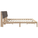 Bed Frame with Upholstered Headboard Brown 200 x 200 cm 3394381