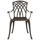Garden Dining Set 7 pcs Bronze Aluminium 3334680