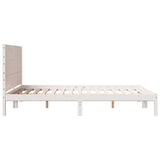 Extra Long Bed Frame without Mattress White 140x210 cm Solid Wood 3309272