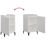 ZNTS Bedside Cabinets 2 pcs High Gloss White 40x35x70cm Engineered Wood 819649