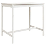 5 Piece Garden Bar Set White Solid Wood Pine 3154751