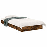 Floor Bed Frame Smoked Oak 80 x 200 cm Engineered Wood 8009077