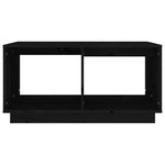 ZNTS Coffee Table Black 80x50x40 cm Solid Wood Pine 814438