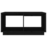 ZNTS Coffee Table Black 80x50x40 cm Solid Wood Pine 814438
