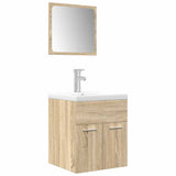 3 Piece Bathroom Furniture Set Sonoma Oak Engineered Wood 3325017