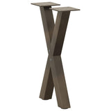 Coffee Table Legs X-Shaped 2 pcs Natural Steel 38x cm Steel 4012895