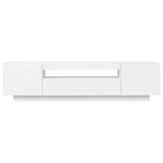 TV Cabinet with LED Lights White 160x35x40 cm 804427