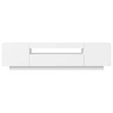 TV Cabinet with LED Lights White 160x35x40 cm 804427