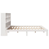 Bookcase Bed without Mattress White 180x200 cm Super King Solid Wood Pine 3322569