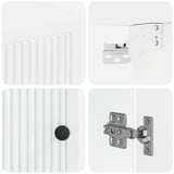 Bathroom Wall Cabinet EDE High Gloss White 30 x 31 x 59 cm 895929