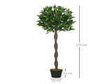 Artificial Bay Laurel Topiary Trees w/ Pot Fake, Set Of 2 120cm/4FT Indoor Greenery Plant Home T3398P344457