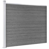 Fence Panel Set WPC 526x146 cm Grey 3070456