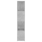 Book Cabinet Room Divider Concrete Grey 60x24x124.5 cm 809084