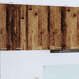 Hanging Cabinet with Storage Old Wood and White 50 x 31 x 80 cm 884272