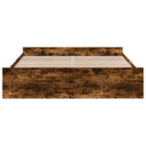 Bed Frame with Drawers without Mattress Smoked Oak 200x200 cm 3280269