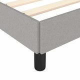 Bed Frame without Mattress Light Grey 193x203 cm King Fabric 347110
