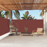 Retractable Side Awning Brown 160x600 cm 317997